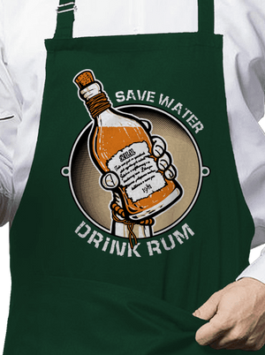 Save water kötény Bottle Green