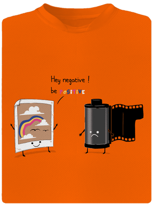 Légy pozitív gyerek sport póló Neon Orange