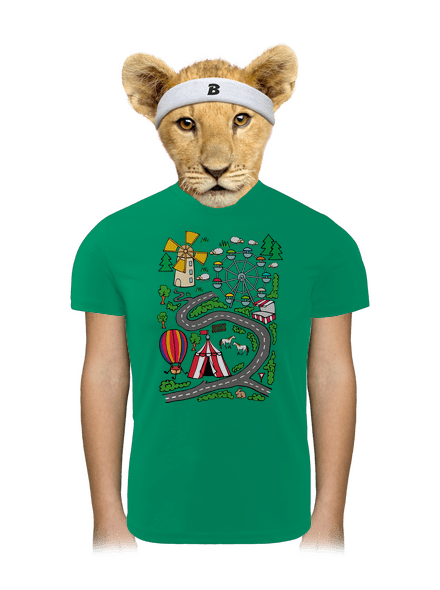 Úton gyerek sport póló Kelly Green Mal