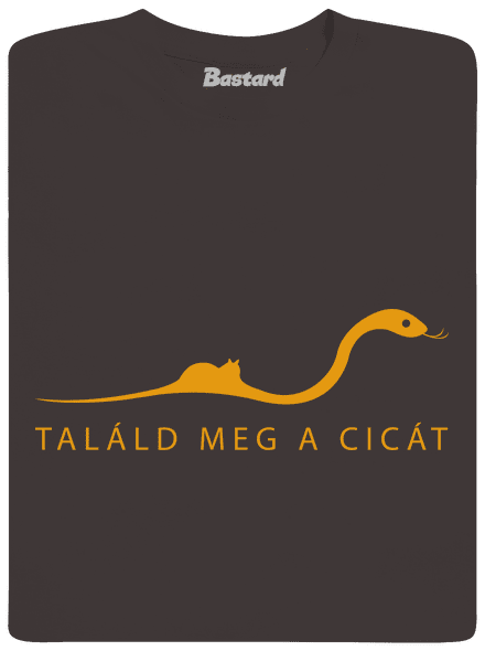 Találd meg a cicát férfi hosszú ujjú póló Bear Brown