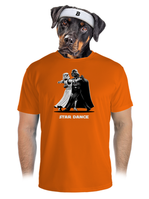 Star dance férfi sportpóló Neon Orange