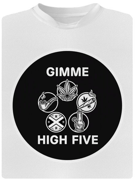 Gimme high five férfi sportpóló White