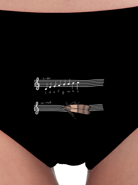 A - moll női bugyik Black