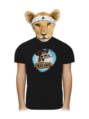 Free kick gyerek sport póló Black