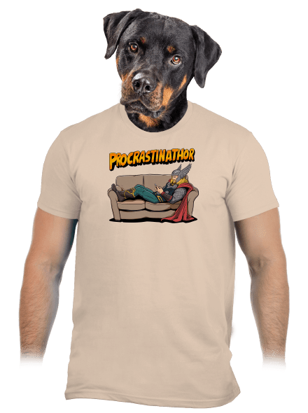 Procrastinathor férfi póló Sand