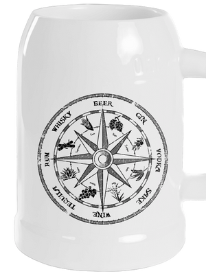Alkoholos iránytű söröskorsó White