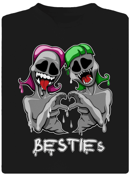 Besties gyerek sport póló Black