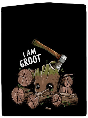 I Am Groot cipzáras férfi pulóver Black