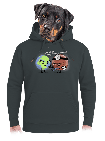 Diagnózis unisex prémium pulóver Charcoal