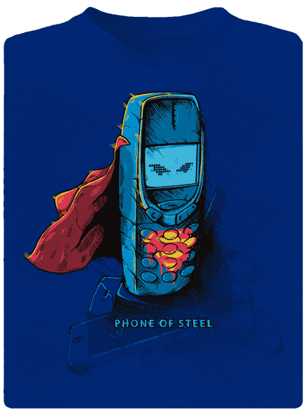 Mobiltelefon acélból férfi sportpóló Royal Blue Mal