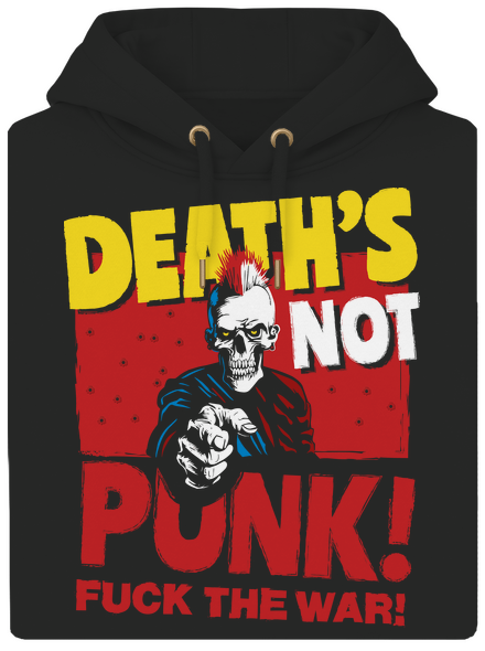 Death's not punk unisex prémium pulóver Dark Black
