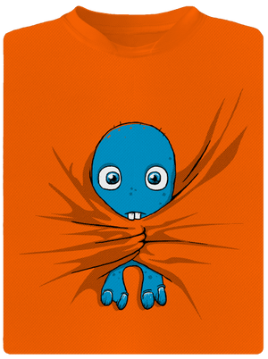 Szellem gyerek sport póló Neon Orange