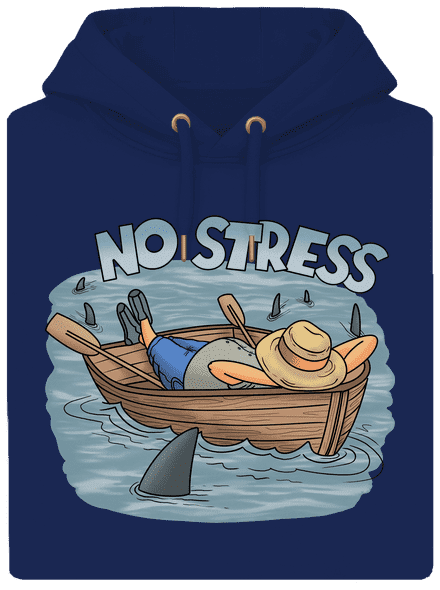No stress unisex prémium pulóver Navy