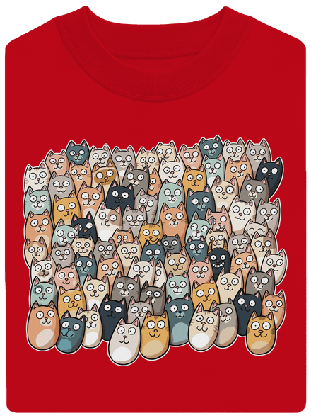 Találd meg az ördögöt unisex crewneck Red