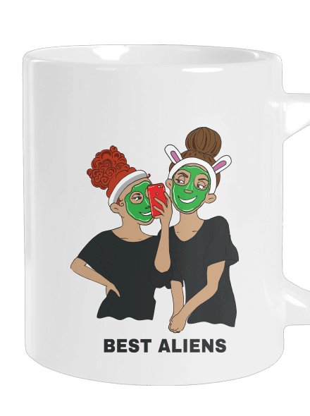 Best aliens nagy bögre White