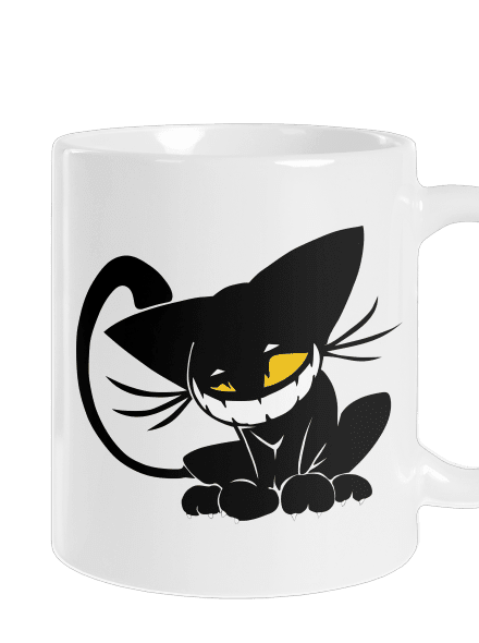 Evil cat hagyományos bögre White