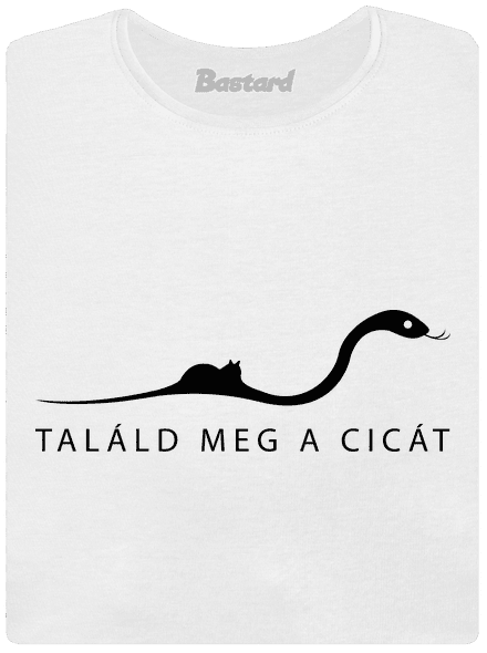 Találd meg a cicát prémium női póló White