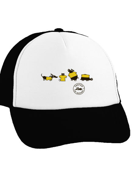 Állatokon tesztelve teherautós sapka Black cap