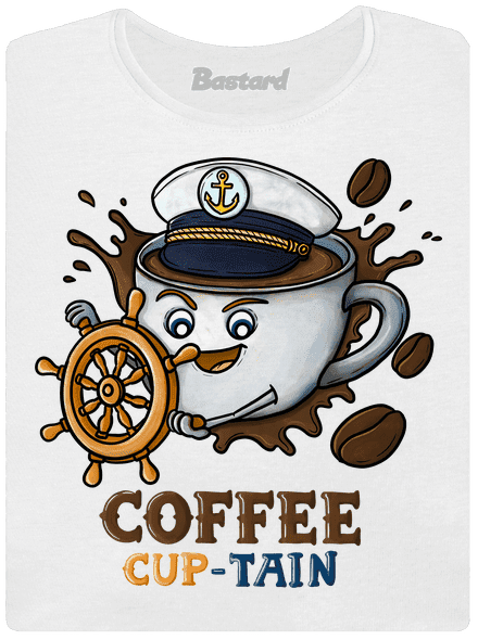 Coffee Cup-tain prémium női póló White