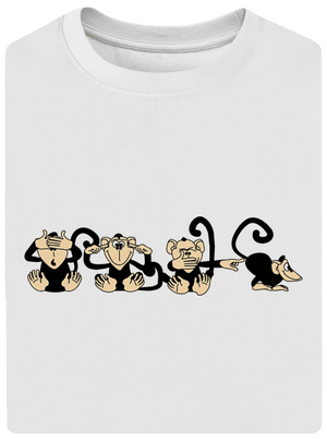 Majmok unisex túlméretezett póló White