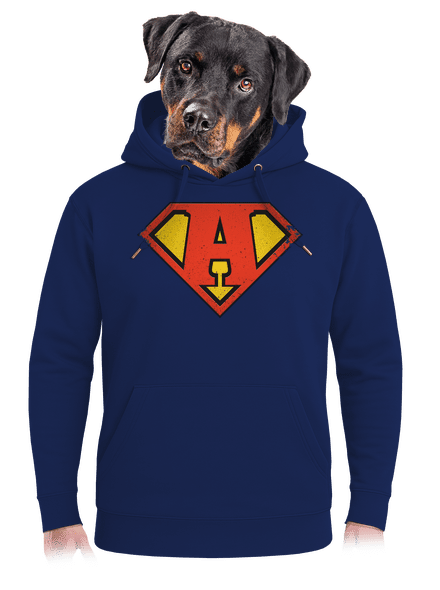 Szuperhős vagyok unisex prémium pulóver Navy