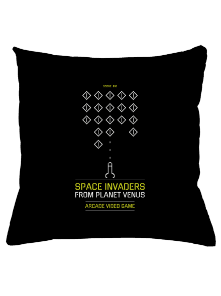 Space Invaders párna Black