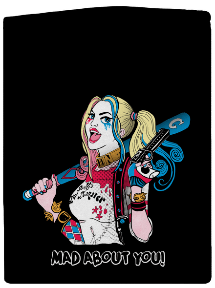 Joker és Harley cipzáras női pulóver Black