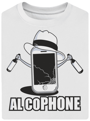 Al Cophone unisex túlméretezett póló White