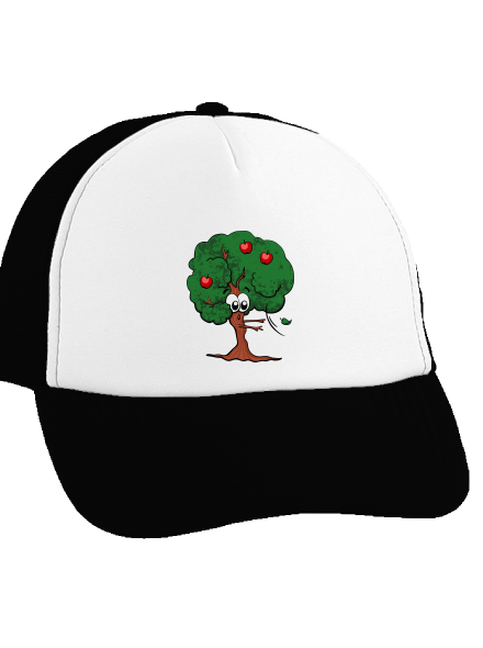 Alma és almafa teherautós sapka Black cap