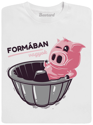 Formában férfi hosszú ujjú póló White