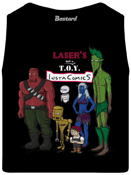 Laser's not a toy férfi trikó Black