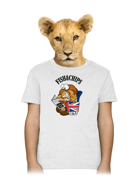 Fish and chips gyerek póló White