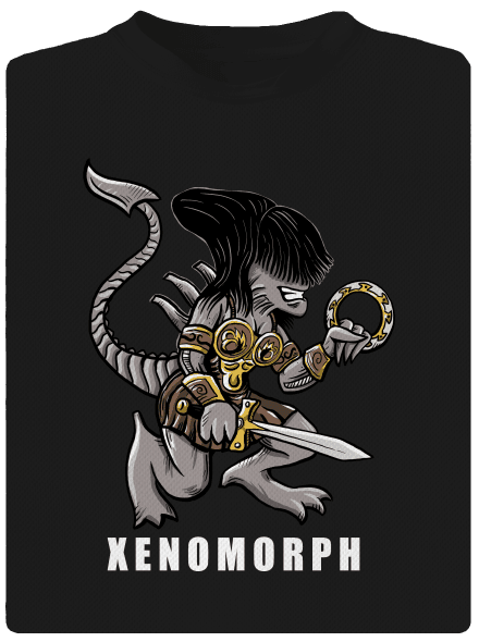 Xenomorph férfi sportpóló Black