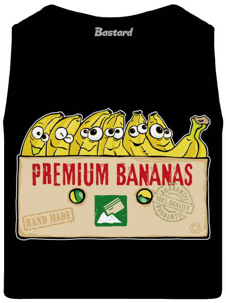 Premium Bananas férfi trikó Black