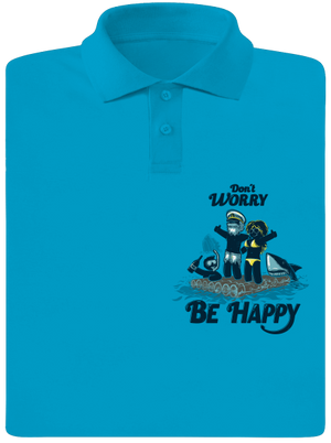 Don't worry férfi pólóingek Blue Atol