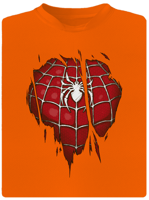 Spider inside gyerek sport póló Neon Orange