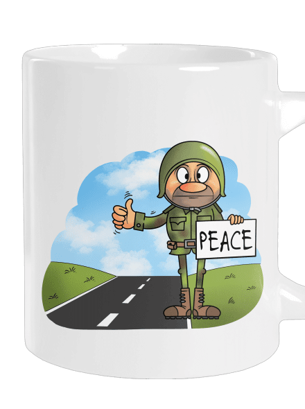 Peace nagy bögre White