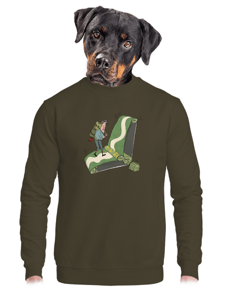 túrázás az övön unisex crewneck Urban Khaki