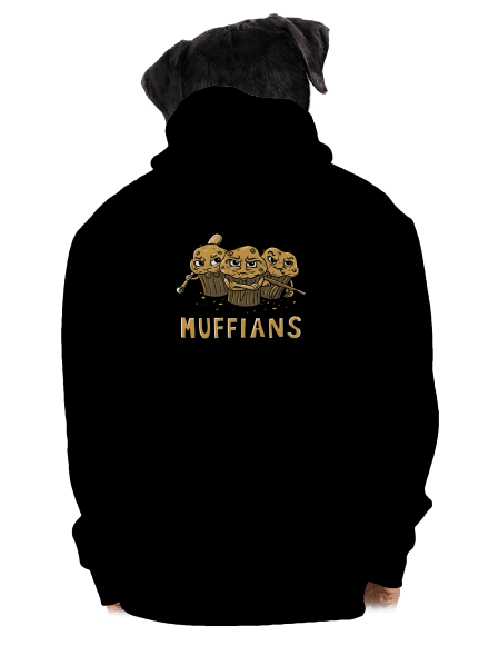 Muffians cipzáras férfi pulóver Black