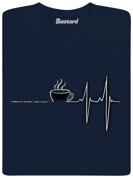 Coffee help férfi póló Navy