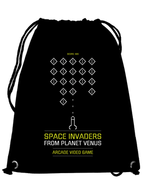 Space Invaders hátizsák Black