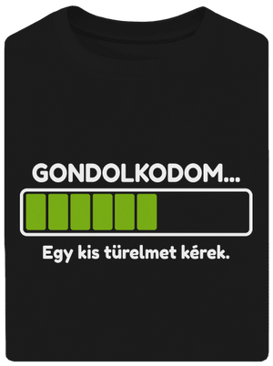 Gondolkodom unisex túlméretezett póló Black
