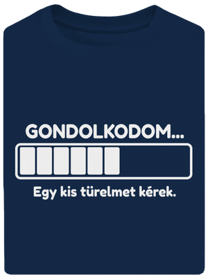 Gondolkodom unisex túlméretezett póló Midnight Blue