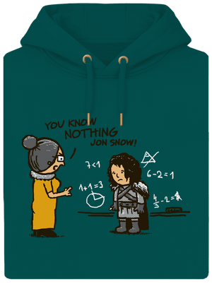 You know nothing unisex prémium pulóver Emerald Green
