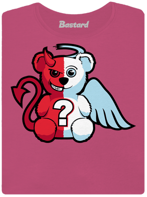 Angyal vagy ördög prémium női póló Magenta