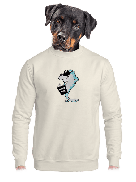 Moby Dick unisex crewneck Off White