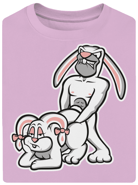 Rabbits unisex túlméretezett póló Orchid