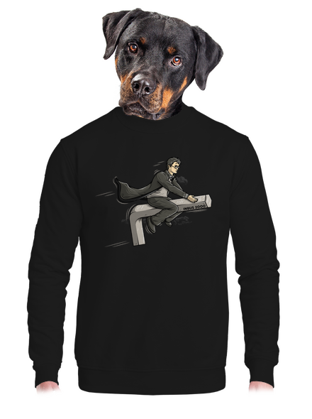 Harry az imbuszon unisex crewneck Black