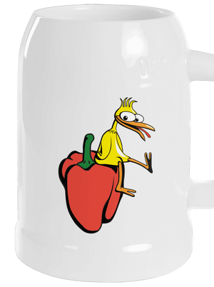 Paprikás csirke söröskorsó White