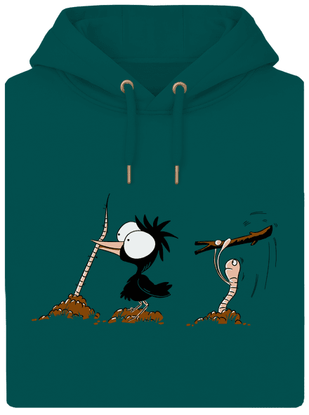 Vigyázz melyik végét fogod unisex prémium pulóver Emerald Green